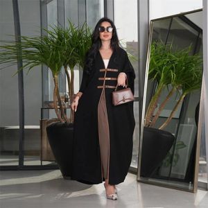 Etnische kleding Mode Abaya Moslimvrouwen Open vest Lange maxi-jurk Turkije Arabisch gewaad Islamitische Dubai Kimono Eid Party Ramadan Jalabiya