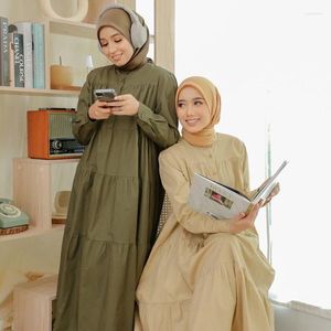 Etnische Kleding Mode Abaya Vrouwen Moslim Katoen Lange Mouw Maxi Jurk Turkije Arabische Losse Kaftan Eid Ramadan Shirt Gewaad Dubai Islamitisch