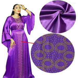 Vêtements ethniques Mode Africain Abaya Pour Femmes Style Européen Américain Diamant Robe En Soie Avec Ceinture Femme Vêtements Lady Dashiki Robe Longue