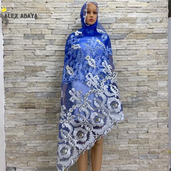 Vêtements ethniques Mode Arican Écharpe Pashmina Musulman Châle Long Wrap Lady Poncho DUbai Bandeau Broderie Avec Diamant Nice Hijab
