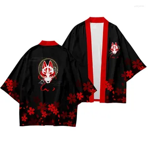 Etnische kleding mode cool masker kimono shirt 3d print mantel hiphop stijl mannen dames zeven punt mouw tops casual vest -jasje