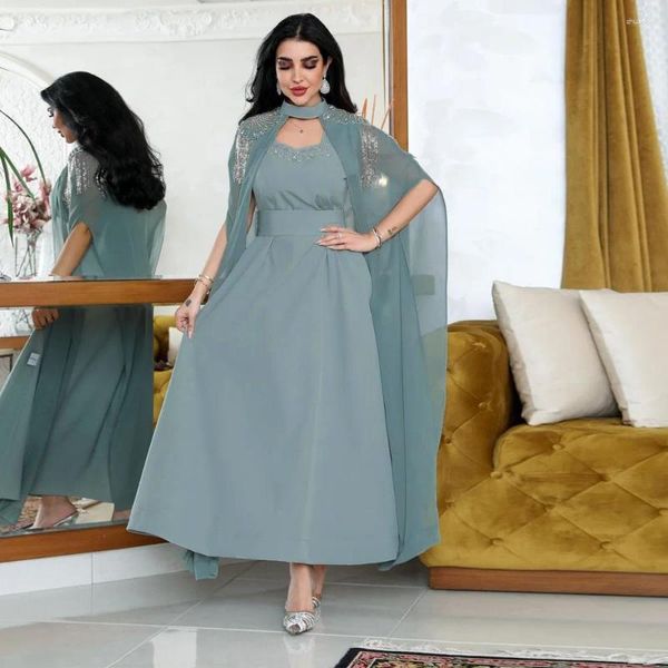 Vêtements ethniques mode Dubaï Tassel Sequin Cloak Robes de soirée pour femmes Musulman Cape Abaya Turkey Party Kaftan Islamic Arabe robe