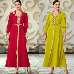 Ethnische Kleidung Mode marokkanische Diamanten Abaya Frauen muslimische Luxus Kleid Dubai Party arabische islamische Abendkleider Vestidos Abayas Kleid