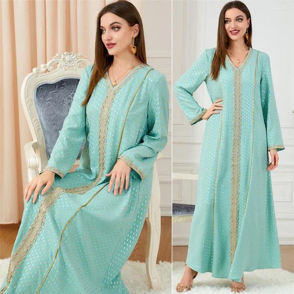 Vêtements ethniques Fashion Maroccon Abaya Dubai Imprimé femmes musulmanes Maxi Dress Kaftan Islamic Arabe Jalabiya Caftan Femme Party Gown Eid