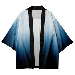 Etnische Kleding Mode Print Casual Kimono Zomer Strand Shirts Japanse Vest Haori 2024 Mannen Vrouwen Traditionele Yukata Oversized