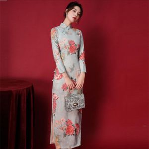 Vêtements ethniques Mode Qipao Moderne Améliorer Style Femmes Robe Chinoise Hanfu Automne Traditionnel Vintage Élégant Femme Mince CheongsamEthnique