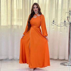Vêtements ethniques mode Satin femmes diamants musulmans Abaya Halter Long Maxi Robes Turquie Arabe Kaftan Party Maroc Eid Dubai