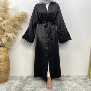 Etnische kleding Mode Vlek Moslimvrouwen Borduren Open Abaya Kimono Maxi Jurk Turkije Arabisch Kaftan Dubai Islam Eid Ramadan Jilbab