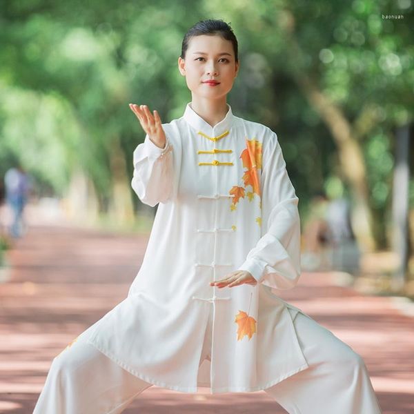 Ropa étnica Moda Tai Chi Uniforme Mujeres Hombres Artes Marciales Chino Tradicional Traje Popular Mañana Deportes Wushu Traje TA2307