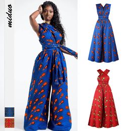 Etnische kleding mode vrouwen Afrikaanse jumpsuit print zomer Afrika dashiki ankara verbandenbroek meerdere slijtage batik pant 230510