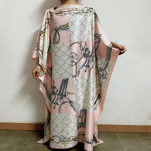 Vêtements ethniques à la mode koweït Style soie caftan robe Boho motif coloré Dashiki femmes africaines279U