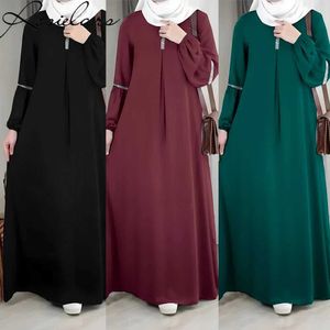 Vêtements ethniques à la mode arabie saoudite Dubaï Abaya Femmes Robe décontractée Sequins Sundress Robe musulmane Elegant Womens Islamic Clothing T240510