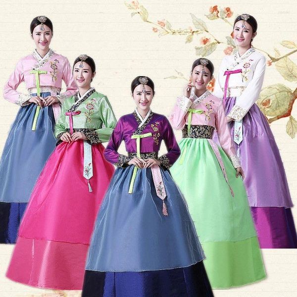 Vêtements ethniques femme traditionnelle coréenne Hanbok robe folk scène danse Costume Corée