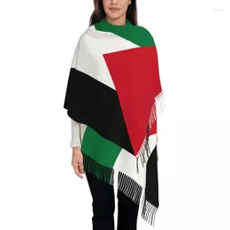 Ropa étnica Bandera de Palestina Chal Wrap para damas Cálido Largo Suave Bufanda Palestina Gaza Árabe Pashmina Borla Bufandas