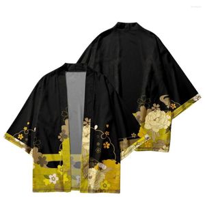 Etnische kleding bloem gedrukt losse Japanse kimono streetwear strand vest gewaad zomer vrouwen mannen Haori top Yukata