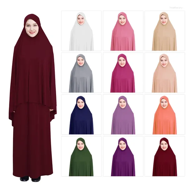 Vêtements ethniques Formel Musulman Prière Vêtement Ensembles Femmes Hijab Robe Islamique Dubaï Turquie Namaz Long Musulman Jurken Abaya Kimono