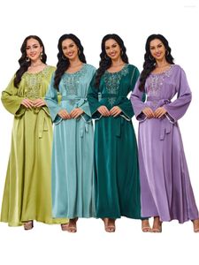 Etnische kleding formele gelegenheid hoge kwaliteit luxe jurk groen paars zachte zomer lente moslim vrouwelijke kleding gala feestjurken vrouw