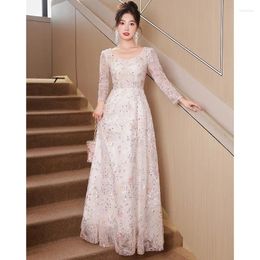 Vêtements ethniques Français Square Encolure Sexy Robe de bal Mode Paillettes Robes de soirée Vintage Nouveauté Cheongsam Mariage Qipao de la mariée