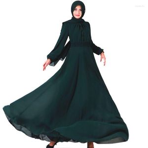 Vêtements ethniques ceinture robe musulmane femmes Abaya en mousseline de soie marocaine dubaï Bangladesh caftan turc Jubah moyen-orient Eid Ramadan islamique