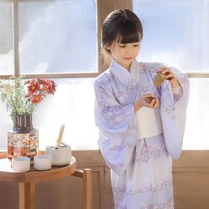 Vêtements ethniques Japonais Traditionnel Kimono Daisy Prints Rétro Kid Robe Longue Été Yukata Robe Enfants Halloween Cosplay Costume