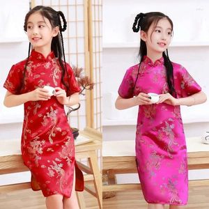 Etnische kleding meisjes Qipao retro westerse stijl verbeterde prinsessenjurk Chinese Cheongsam kindertang baby