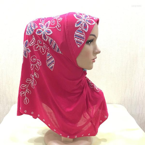 Vêtements ethniques Glitter Peacock Diamonds Malaysia One-Piece Amira Instant Hijab Ready To Wear Head Wrap Muslim Islam Foulard Pull On