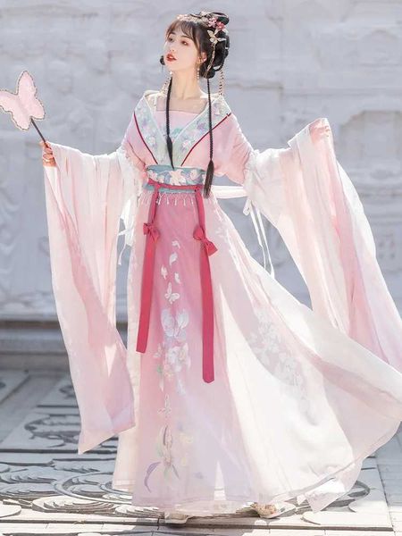 Cloths de style ethnique Style Hanfu Robe Hanfu avec un style de dynasties WEI Jin et Southern et Nord pour les femmes Perfect for Summer