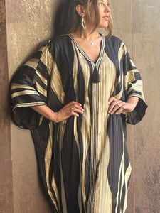 Etnische kleding gouddraad Dubai Abaya Jalabiya voor vrouwen kwastje losse Marokkaanse kaftan moslim Arabische Saoedi Kaftan Party Robe lange jurk