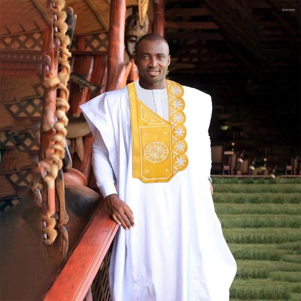 Vêtements ethniques HD vêtements africains pour hommes broderie de haute qualité traditionnelle Nigeria 3 pièces ensemble robe de soirée de mariage