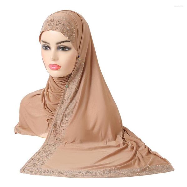 Vêtements ethniques H287 Doux Meryl Tissu Musulman Priez Hijab Amira Pull Sur Écharpe Foulard Écharpes Islamiques Couvre-Tête Turban Caps Bonnet