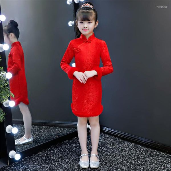 Vêtements ethniques Hanfu automne et hiver chinois de style chinois Childre