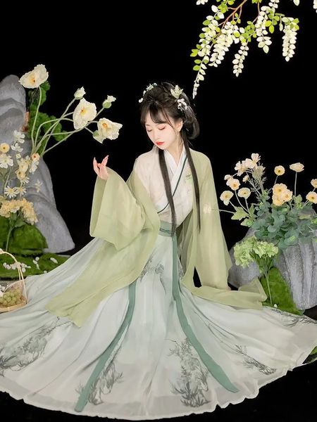 Vêtements ethniques Hanfu Dres Ancienne dynastie de la chanson chinoise Set Femme Cosplay Costume Party Robe d'été 3pcs Ensembles pour femmes 231212