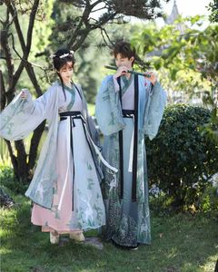 Vêtements ethniques Hanfu Robe Couples Chinois Costume de cosplay traditionnel Costume d'été Femmes Ancient Hanfu Gradient 3PCS SETS Plus taille xxl