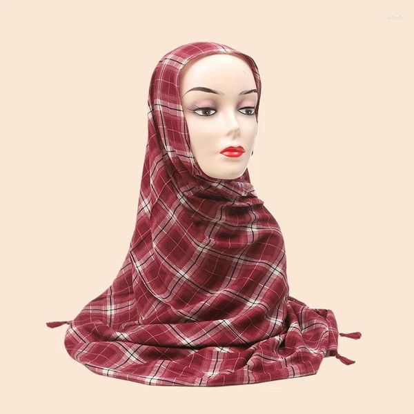 Vêtements ethniques Hanipa 2024 recommande l'écharpe en maille hijab musulman léger strech Chine continentale coton doux châle voyage crème solaire serviette de plage