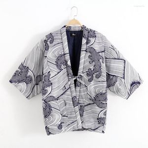 Vêtements ethniques Hanten Veste Pour Hommes Traditionnel Japonais Cardigan Manteau Samouraï Hiver Kimono Yukata Asiatique Homewear Vêtements Haori Homme