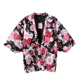Etnische kleding Haori Winter voor vrouwen Kimono Japanse traditionele Harajuku-stijl gevoerde katoenen jas losse yukata femme Hanten jas tops