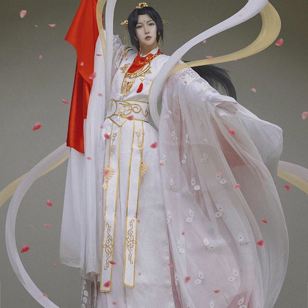 Vêtements ethniques Bénédiction officielle du ciel Xie Lian Cosplay Costume Prince héritier Yueshen Robe de mariée Femme Mâle Chinois Hanfu 231212