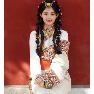 Vêtements ethniques High-Dee Fashion Dancing Dancing Women's Tibetan Robe National Style Trip ShooT