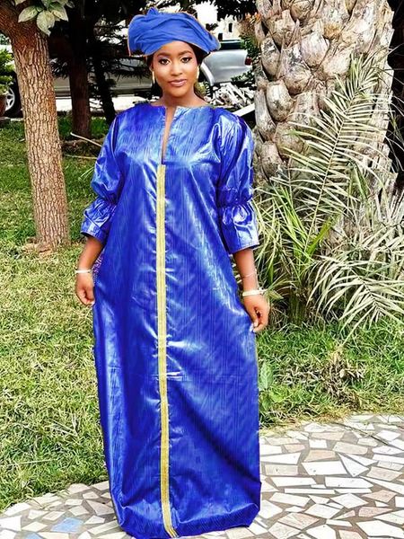 Vêtements ethniques Robe de soirée Bazin Riche de haute qualité - Dernière robe de fête africaine Long Maxi