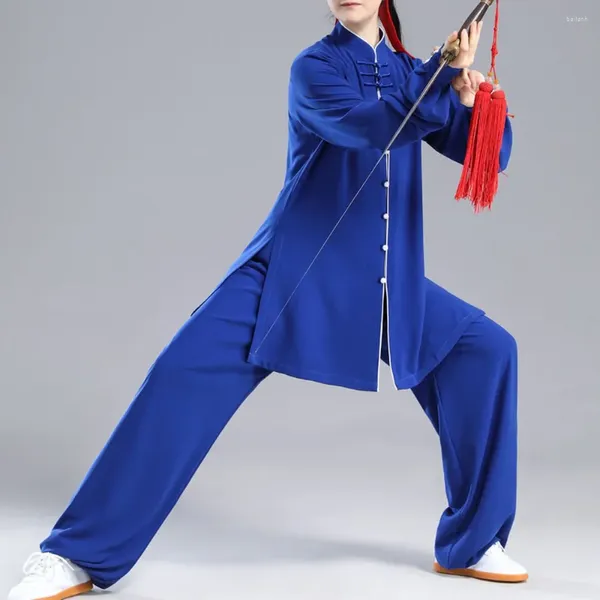 Vêtements ethniques Haute qualité Coton élastique Printemps / Automne Femmes Tai Chi Taiji Uniformes Wushu Costumes Confortables