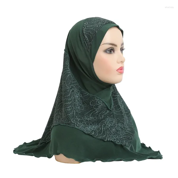 Vêtements ethniques Hijab Caps Adultes ou grandes filles Taille moyenne 70 60cm Priez Foulard musulman Foulard islamique Chapeau Amira Pull sur Headwrap