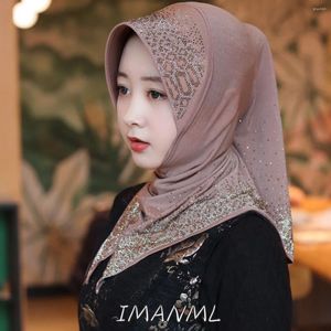 Vêtements ethniques Hijab Femmes musulmanes châle Fiffite Free Luxury Swarf Malaysia Prayer Kufi Islam Saudi Arabie Fashion 05207