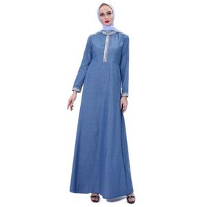 Etnische kleding Hijeb Marokkaanse moslim Afrikaanse vrouwen Abaya Jurken Kleding Kaftan Eid Djellaba Dubai Roberearly Spring Cowboy Long