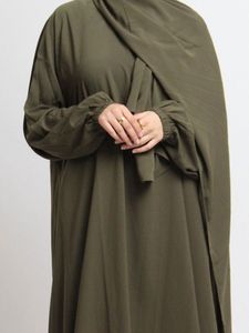 Vêtements ethniques à capuche Abaya Jilbab pour femmes Nida Ramadan Musulman Long Hijab Robe Khimar Prière Vêtement Islamique Dubaï Turc Modest Abayas 230322