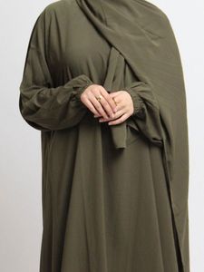 Vêtements ethniques à capuche Abaya Jilbab pour femmes Nida Ramadan Musulman Long Hijab Robe Khimar Prière Vêtement Islamique Dubaï Turc Modest Abayas 230224