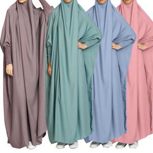 Vêtements Ethniques À Capuche Abaya Femmes Musulmanes Prière Vêtement Hijab Robe Arabe Robe Overhead Kaftan Khimar Jilbab Eid Ramadan Robe Islamique Vêtements 230529