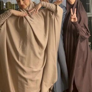 Vêtements ethniques à capuche Abaya femmes musulmanes prière vêtement Hijab Robe arabe Robe caftan Khimar Jilbab Ramadan robe traditionnelle
