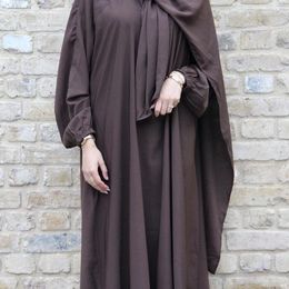 Etnische Kleding Hoody Abaya Jilbab Voor Vrouwen Nida Ramadan Moslim Hijab Lange Jurk Een Stuk Gebed Outfit Islamitische Dubai Turkse Modest