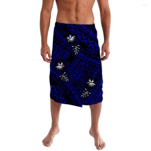 Vêtements ethniques Ie Faitaga Samoa hommes poche pantalon jupe Style rétro polynésien imprimé tissus motif personnalisé lâche moitié autochtone