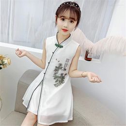 Etnische Kleding Verbeterd Cheongsam Chinese Stijl 2023 Zomer Nationale Meisje Tang Pak Elegante Leuke Jurk Hanfu Vestido Chino